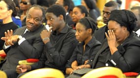 Les enfants du défunt président gabonais Omar Bongo Ondimba, Ali Bongo, Omar Denis Junior, Yacine et Pascaline Bongo, à Libreville le 15 juin 2009.