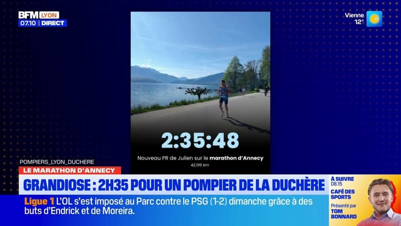 Marathon d'Annecy : Un pompier de La Duchère termine 5e de la course avec un temps de 2h35