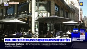 Rouen: les terrasses désertées en raison des fortes chaleurs