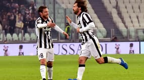 Claudio Marchisio et Andrea Pirlo sous les couleurs de la Juventus en 2015