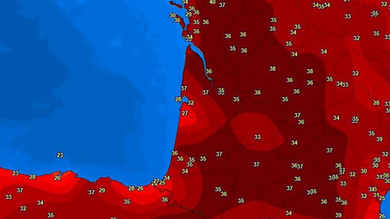 40 degrés relevés dans les Deux-Sèvres 40 degrés relevés dans les Deux-Sèvres