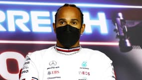Le Britannique Lewis Hamilton, lors d'une conférence de presse, le 1er juillet 2021, à deux jours du Grand Prix d'Autriche sur circuit du Red Bull Ring à Spielberg