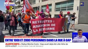 Retraites: entre 1000 et 2000 personnes dans la rue à Gap, 80 à 100 personnes à Barcelonnette 