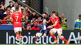 Lionel Messi avec le PSG contre Benfica, à Lisbonne le 5 octobre 2022