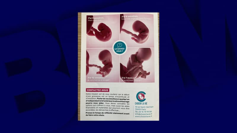 Brochure de l'association Choisir la vie qui s'oppose au droit à l'avortement.