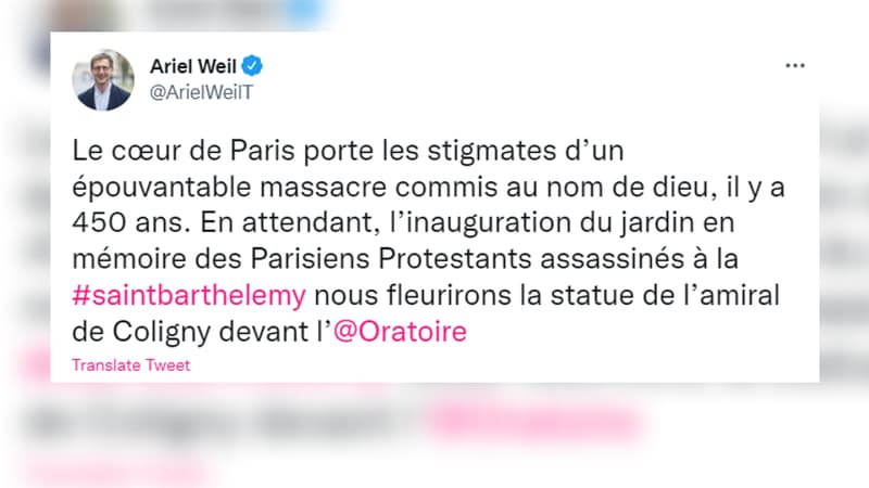 Un jardin en hommage aux victimes de la Saint-Barthélemy va être inauguré le 16 septembre.