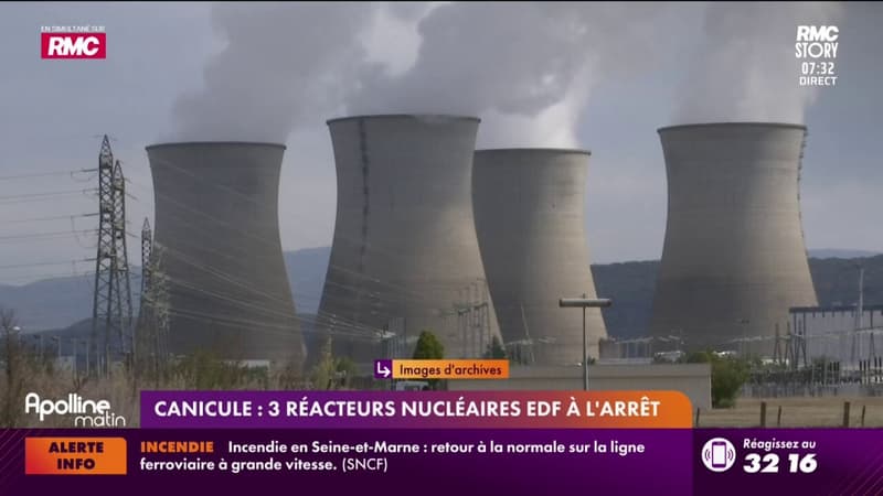 Canicule : 3 réacteurs nucléaires EDF à l'arrêt