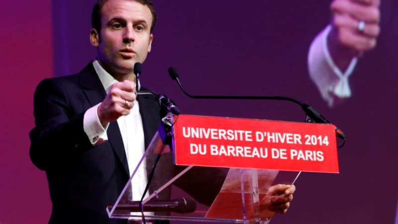 Emmanuel Macron a tenté de rassurer les professions réglementées du droit, directement concernées par son projet de loi.