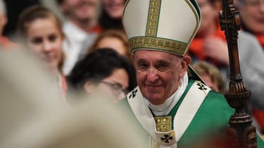 Le pape François lors de la messe de clôture du synode sur l'Amazonie, le 27 octobre 2019