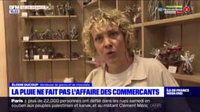 Paris: la pluie ne fait pas l'affaire des commerçants