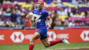 Gabin Villière en 2019 avec l'équipe de France de rugby à 7