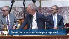 Quand Mélenchon se fait chambrer à l’Assemblée pour son port de la cravate