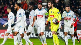 Pau Lopez lors de Rennes-OM (1-1, 9 t.a.b. 8) en 16es de finale de la Coupe de France