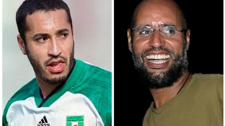 Deux fils de Mouammar Kadhafi ont délivré mercredi des messages contradictoires à la télévision, Saïf al Islam (à droite) promettant "une guerre d'usure jour et nuit" et Saadi la paix en Libye. Mouammar Kadhafi est toujours introuvable mais Saïf al Islam