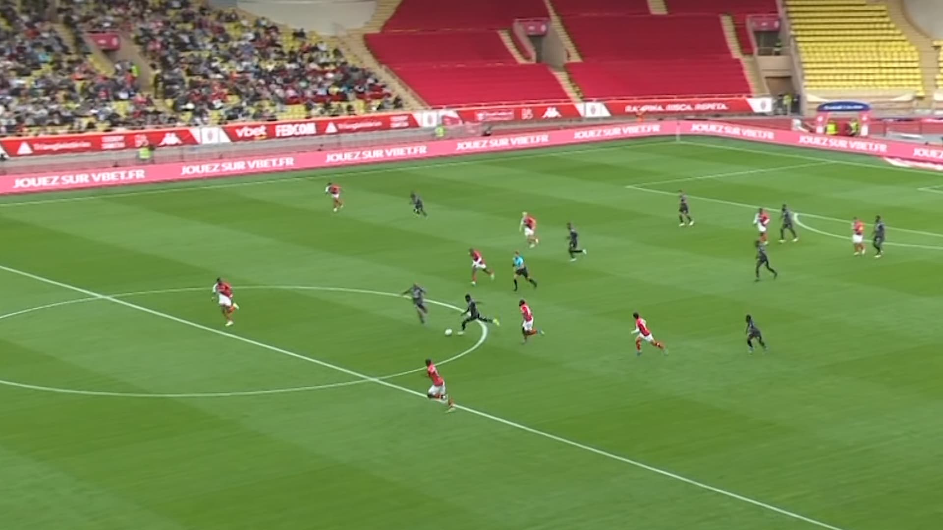 Lamine Camara lors de Monaco-Metz, le 21 octobre 2023 en Ligue 1