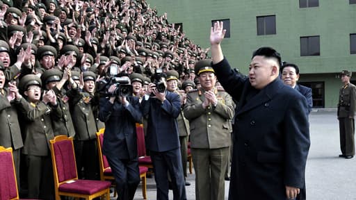 Le dirigeant nord-coréen Kim Jong-un à Pyongyang le 28 mars.