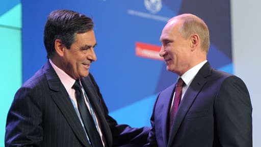 François Fillon et Vladimir Poutine en 2013