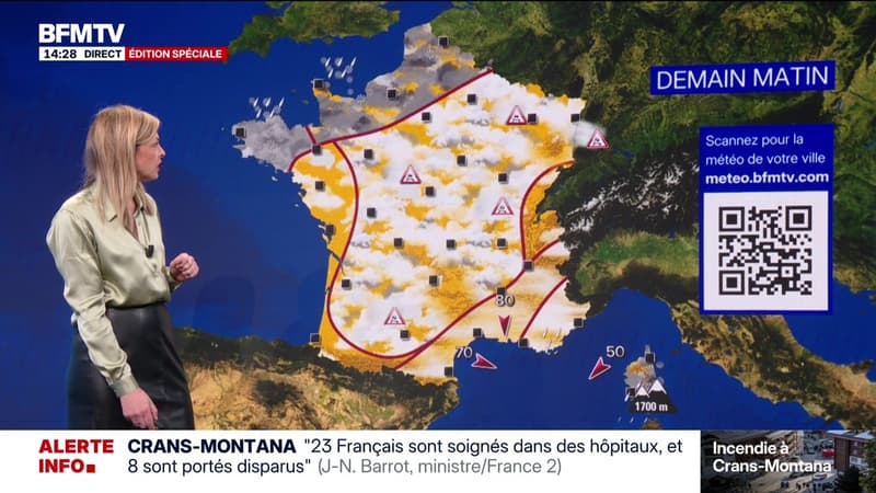 La météo pour ce lundi 5 janvier 2026