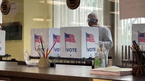 Un bureau de vote de Detroit dans le Michigan aux États-Unis, le 18 octobre 2024. 
