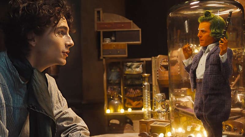 Timothée Chalamet et Hugh Grant dans "Wonka"