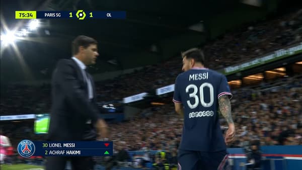 Lionel Messi à sa sortie pendant PSG-OL (3)