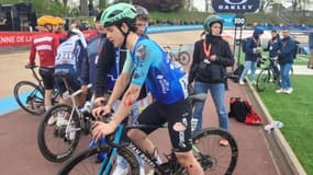 Simon Schwartz après la course Paris-Roubaix chez les juniors, 13 avril 2025