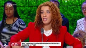 Arrêter les matchs en cas de chants homophobes : "Je veux bien qu'on essaye de dompter le réel en domptant les mots, mais on va arriver à une forme de police discursive qui va être difficile à mettre en place !" Fatima Aït-Bounoua