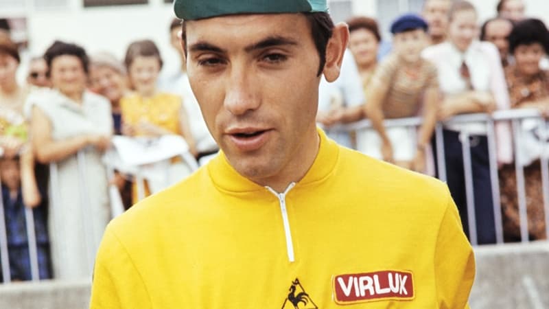 Eddy Merckx en 1969, lors de sa première victoire sur le Tour de France
