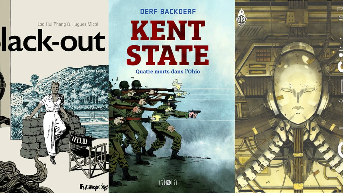 Les couvertures de "Black-out", "Kent State" et "Carbone et Silicium"