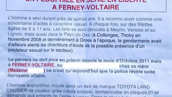 Recherchés, les auteurs de ce tract encourent jusqu'à 1 an de prison et 15.000 euros d'amende.