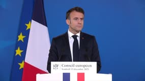 Emmanuel Macron à Bruxelles le 15 décembre 2023