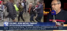 Crues en Seine-et-Marne: "Nous sommes 270 hommes et femmes sapeurs-pompiers engagés sur les différents types d'inondations", le colonel Jean-Michel Timbert