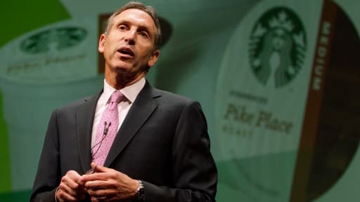 Le PDG de Starbucks, Howard Schultz, à l’occasion de l’assemblée générale annuelle de mars 2011.
