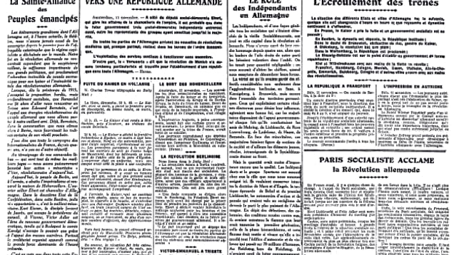La Une du Populaire de Paris du 15 novembre 1915 La Une du Populaire de Paris du 15 novembre 1915