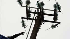 Un agent Enedis en intervention.