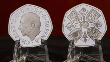 La pièce de 50 pence à l'effigie du roi Charles III