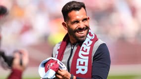 L'attaquant argentin Carlos Tevez, à Londres le 17 avril 2022