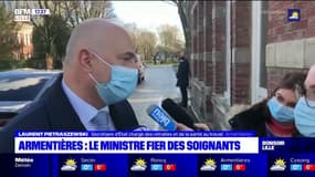 Incendie de l'EPSM d'Armentières: le secrétaire d'État Laurent Pietraszewski salue le courage des soignants 