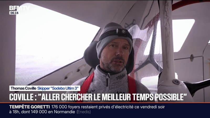Thomas Coville, se confie à BFMTV à l'approche du Cap Hor