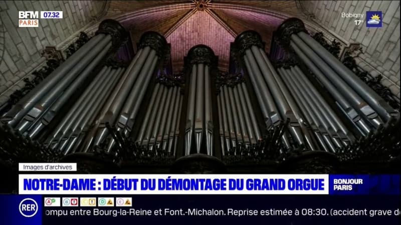 Notre-Dame: le démontage du grand orgue débute ce lundi