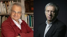 Les écrivains Amin Maalouf (G) et Jean-Christophe Rufin (D).