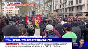 Retraites: des premiers heurts en marge du cortège à Lyon 