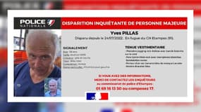 Un appel à témoins lancé pour retrouver un sexagénaire dans l'Essonne