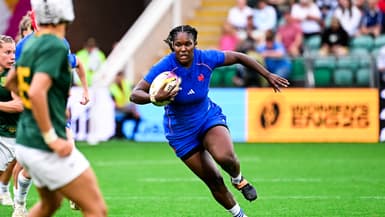 Yllana Brosseau avec les Bleues face à l'Afrique du Sud, le 7 septembre 2025.