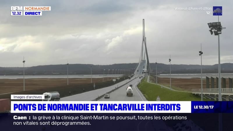 Ponts de Normandie et de Tancarville: des interdictions de circulation à partir de 15 heures ce jeudi