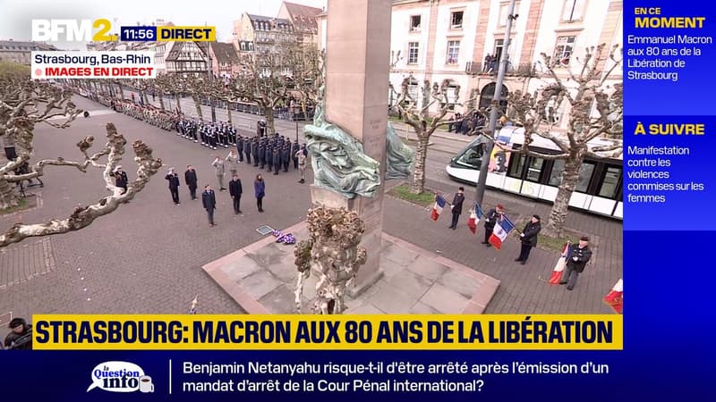 Emmanuel Macron présent à la cérémonie des 80 ans de la libération de Strasbourg