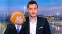 Jeff Panacloc et sa marionnette Jean-Marc au JT de TF1 le 1er janvier 2016