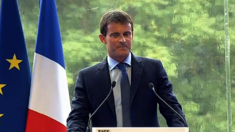 Manuel Valls s'exprime devant les patrons, le 27 août 2014.