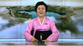 La présentatrice nord-coréenne Ri Chun-Hee qui annonce régulièrement les grands événements du régime de Pyongyang