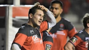 Le demi de mêlée du Stade Toulousain, Baptiste Serin, lors du match de Top 14 contre le Stade Français, le 24 janvier 2021 au stade Mayol à Toulon